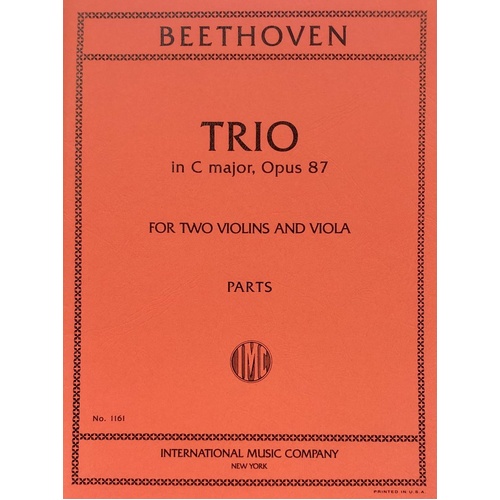 Beethoven - Trio in C Major Op. 87 for 2 Violins and Viola