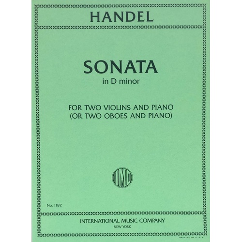 Sonata in D Minor for Two Violins and Piano by Handel