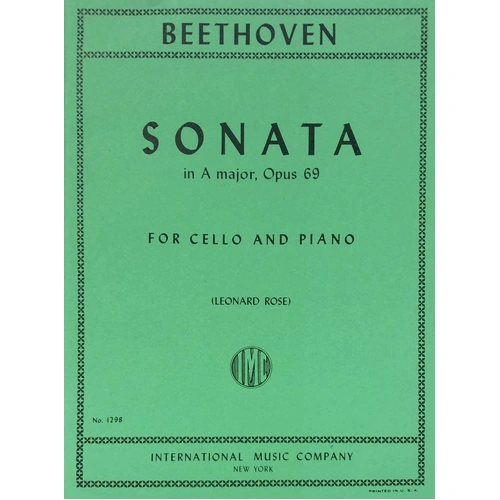 Beethoven - Sonata Op. 69 A Major for Cello and Piano