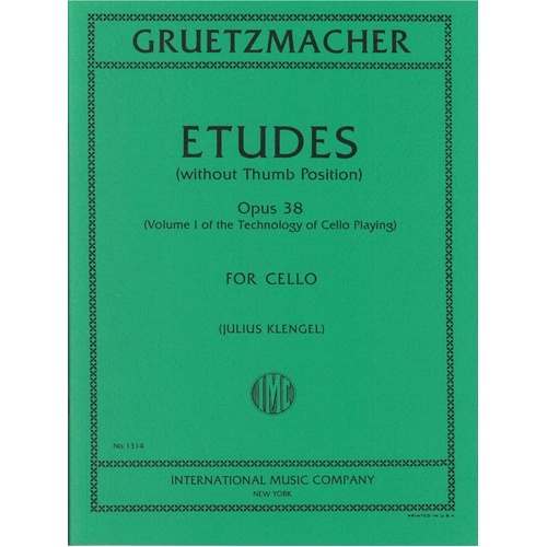 Gruetzmacher Etudes Op. 38 for Cello (Without Thumb Position) - 44 Pages