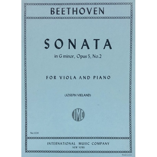 Beethoven - Cello Sonata D Minor Op 5 No 2 for Viola and Piano