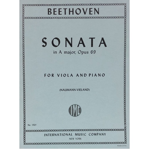 Sonata in A Major Op. 69 for Viola - Ludwig van Beethoven