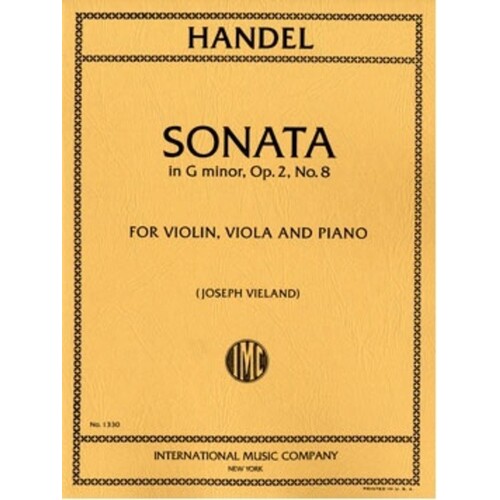 Handel - Sonata G Min Op 2 No 8 Violin/Vla/Piano (Softcover Book)