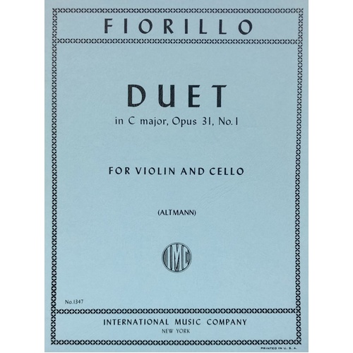 Fiorillo Duet in C Major Op. 31 No. 1 for Violin and Cello