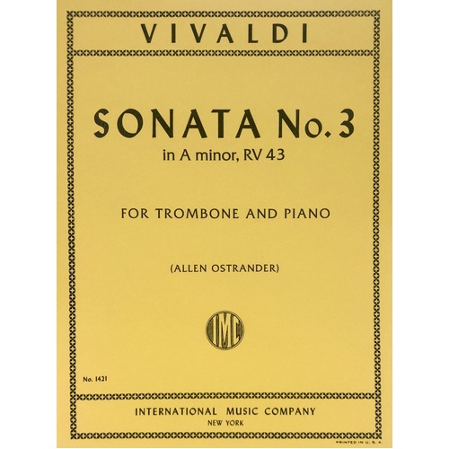 Vivaldi Sonata No 3 in A Minor for Trombone and Piano
