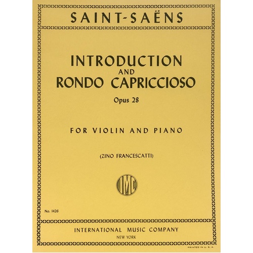 Introduction & Rondo Capriccioso Op. 28 for Violin and Piano