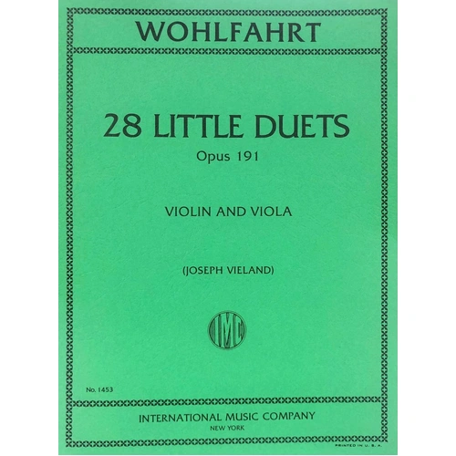 Wohlfahrt 28 Little Duets Op. 191 for Violin/Viola