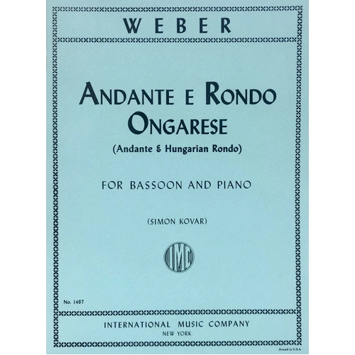 Andante and Hungarian Rondo Op. 35 for Bassoon and Piano by Carl Maria von Weber