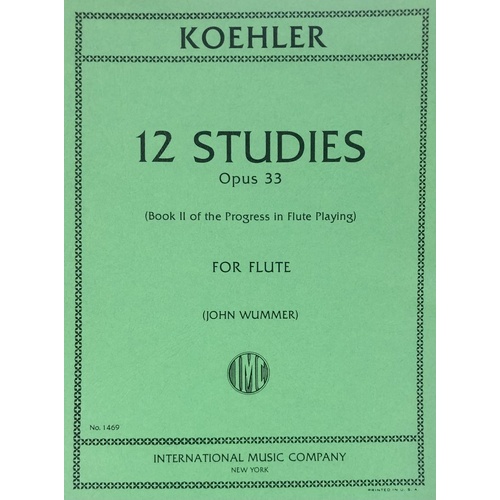 Studies Op. 33 Book 2 for Flute by Ernesto Kohler