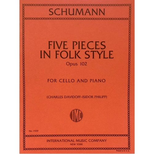 Schumann - 5 Pieces in Folk Style Op. 102 for Cello and Piano