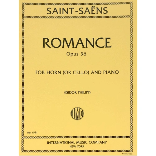 Saint-Saëns Romance Op. 36 for French Horn and Piano - Score and Part