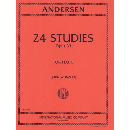 Andersen - 24 Studies Op 33 Flute (Softcover Book)