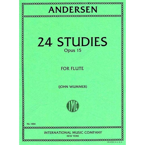 Andersen - 24 Studies Op 15 Flute (Softcover Book)
