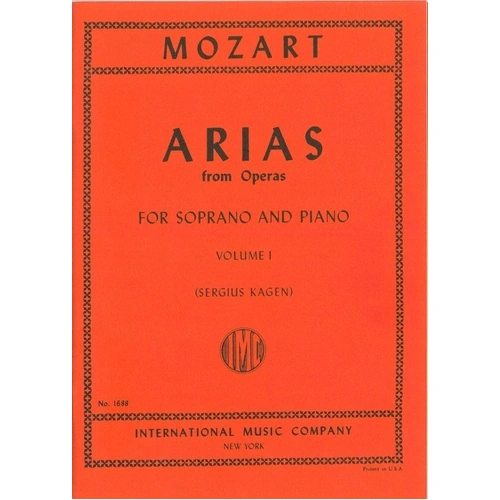Arias from Operas Volume 1 for Soprano - 10 Mozart Arias for Voice and Piano