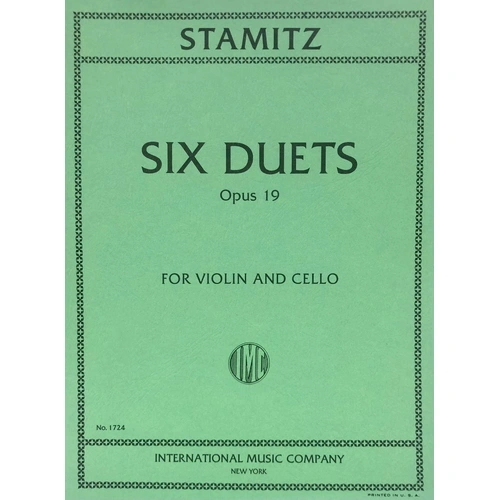 Duets Op. 19 for Violin and Cello by Carl Stamitz
