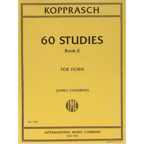 Kopprasch 60 Studies Book 2 for French Horn, Edited by James Chambers
