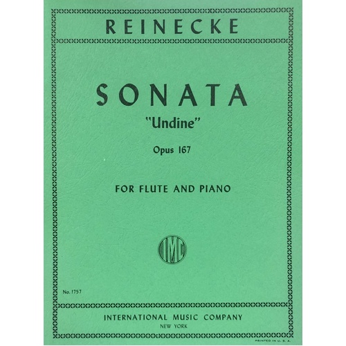 Reinecke Sonata Undine Op. 167 for Flute and Piano - Advanced Level Sheet Music