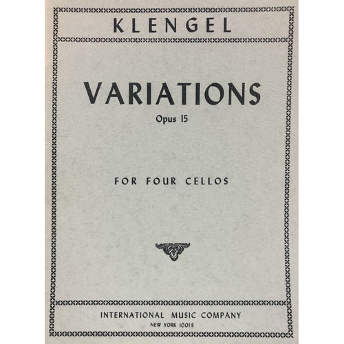 KLENGEL Variations Op. 15 for 4 Cellos