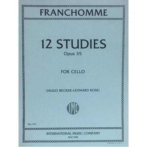 12 Studies Op. 35 for Cello Solo by Auguste-Joseph Franchomme