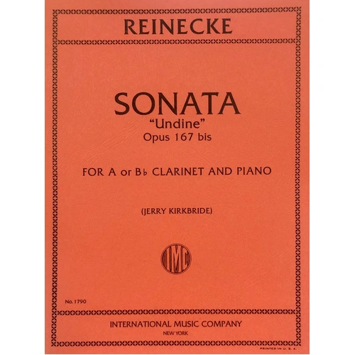 Sonata 'Undine', Op. 167 bis for Clarinet in A or Bb and Piano