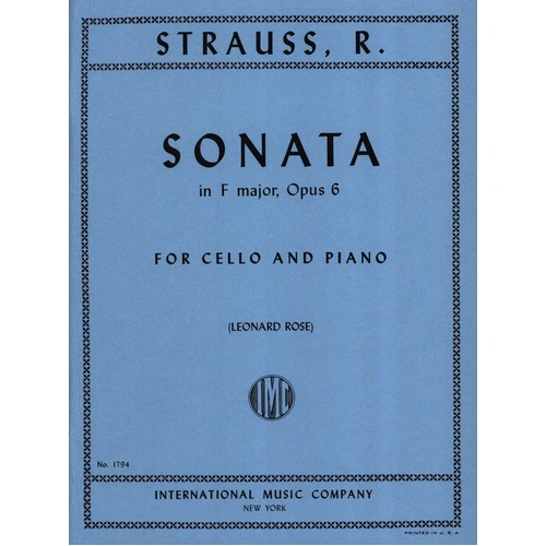 Strauss - Sonata in F Major Op. 6 for Cello and Piano
