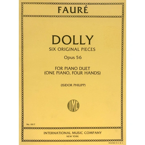 Faure - Dolly Op. 56 Six Original Pieces for Piano Duet