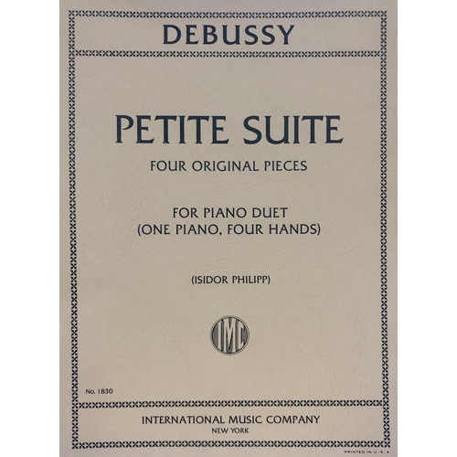 Petite Suite for Piano Duet by Claude Debussy, Edited by Isidor Philipp, International Music Company, 1 Page