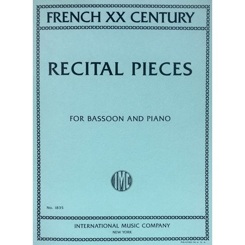 Contemporary French Recital Pieces for Bassoon and Piano - Score and Part