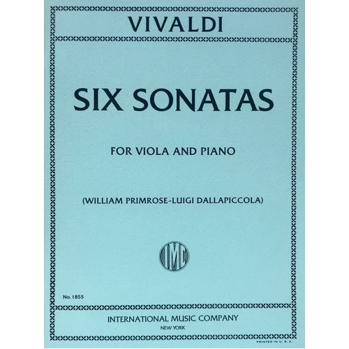 Vivaldi - 6 Sonatas for Viola and Piano Arranged by Primrose