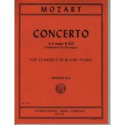 Concerto K 622 A clarinet In B Flat Piano (Softcover Book)