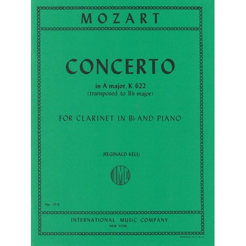 Mozart Concerto in A Major K. 622 for Clarinet and Piano