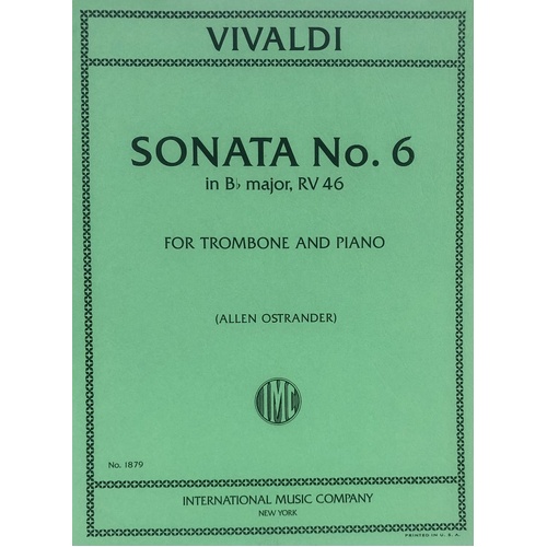 Vivaldi - Sonata No 6 in Bb for Trombone and Piano Arranged by Allen Ostrander