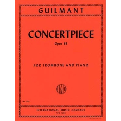 Guilmant Concertpiece Op. 88 for Trombone and Piano - Score and Part