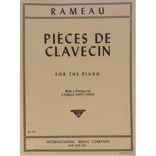 Rameau: Pieces de Clavecin for Harpsichord or Piano, International Music Company, 1 Page