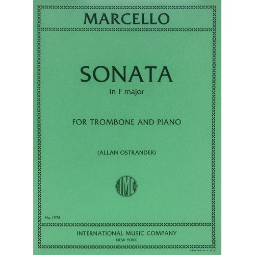 Marcello - Sonata in F for Trombone/Piano Arranged by Ostrander
