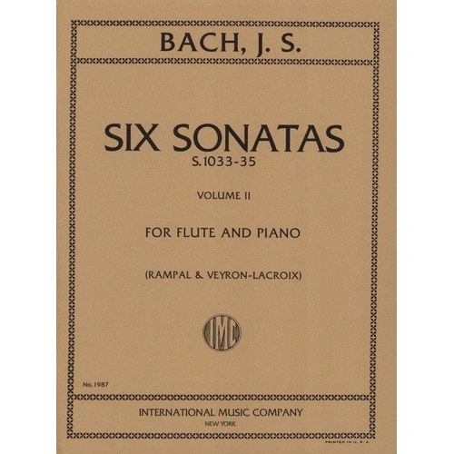 Bach - 6 Sonatas Vol 2 BWV 1033-1035 for Flute/Piano
