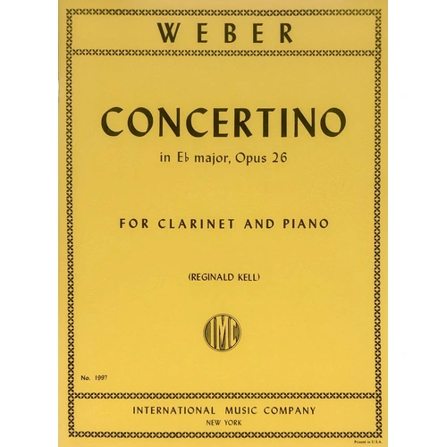 Weber Concertino Op. 26 for E Flat Clarinet and Piano