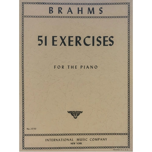 Brahms - 51 Exercises for Piano, Score, International Music Company, 1 Page