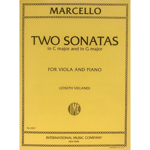 Marcello - 2 Sonatas for Viola and Piano, Edited by Joseph Vieland