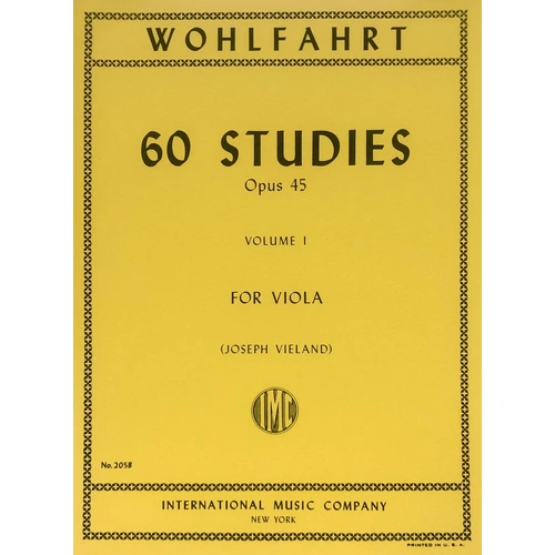 Wohlfahrt 60 Studies Op. 45 Volume 1 for Viola Solo