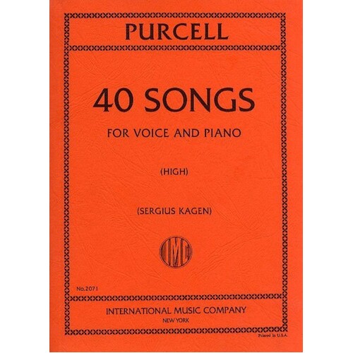 Purcell - 40 Songs Complete High Voice/Piano