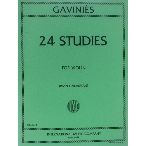 Gavinies 24 Studies for Violin Edited by Galamian