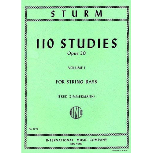 110 Studies Op 20 Volume 1 for Double Bass Sheet Music