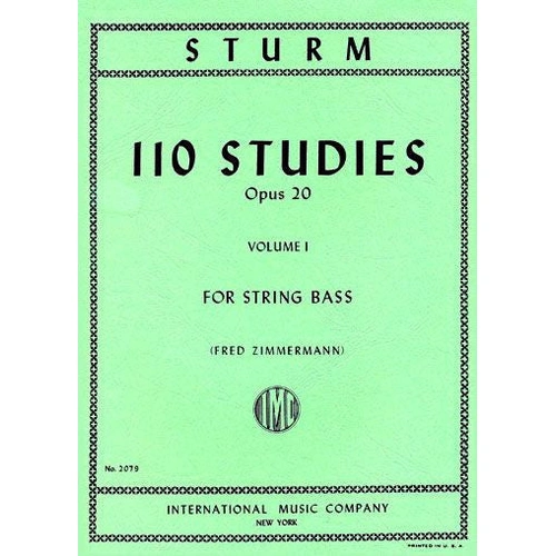110 Studies Op 20 Volume 1 for Double Bass Sheet Music