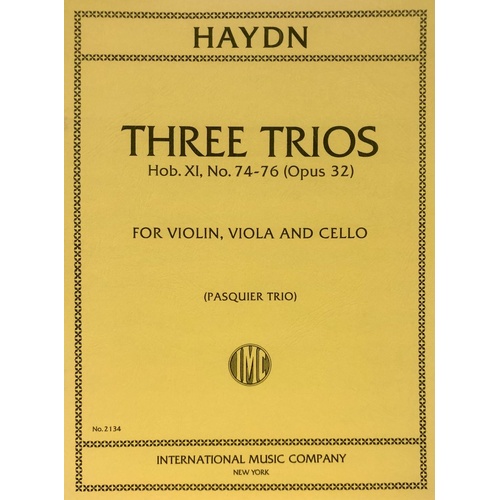 TRIOS 3 OP 32 BY JOSEPH HAYDN - STRING TRIO (VIOLIN, CELLO, VIOLA)