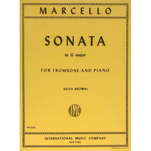 Sonata in G for Trombone Arranged by Keith Brown