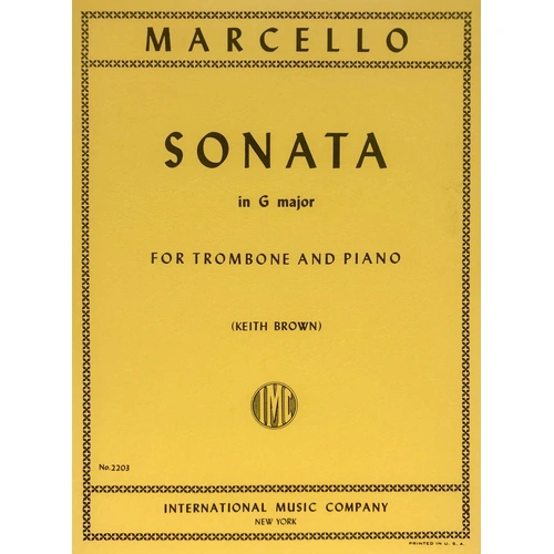 Sonata in G Major for Trombone Arranged by Keith Brown