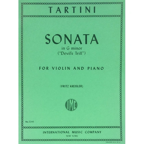 Tartini - Sonata in G Minor (Devil's Trill) for Violin/Piano Score and Part