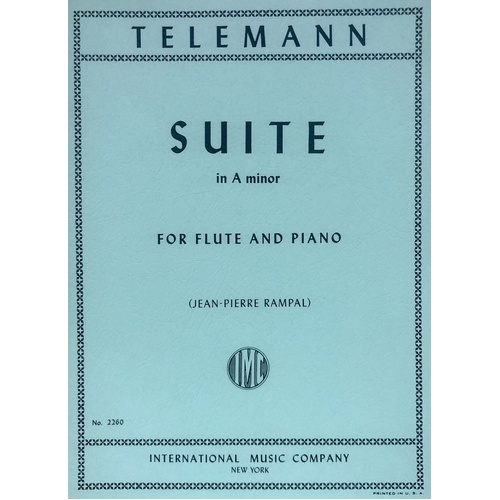 Telemann Suite in A Minor for Flute and Piano, Edited by Jean-Pierre Rampal