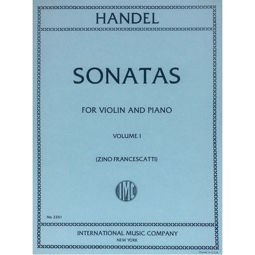 Handel - 6 Sonatas Volume 1 for Violin and Piano, HWV 361, 368, 370, Realization by Karl Fussl